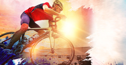 体育活动海报急速前进自行车赛宣传海报背景高清图片