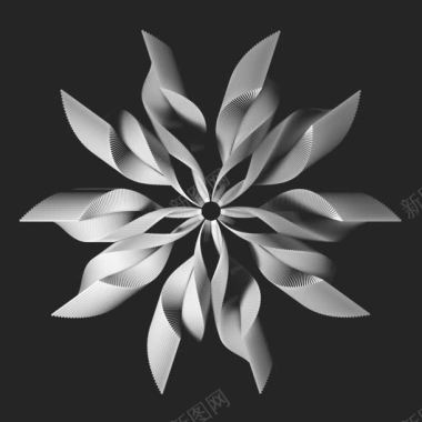 创意元素几何形状花卉背景