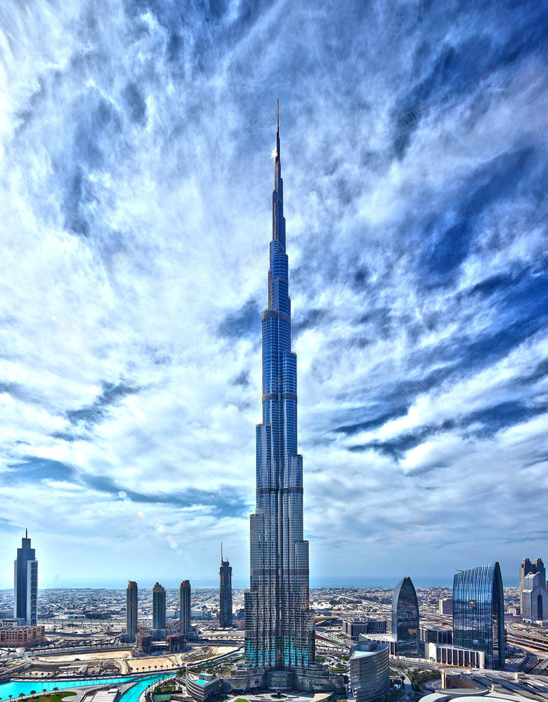 迪拜大厦psd设计背景_新图网 https://ixintu.com 摄影 风景 高楼