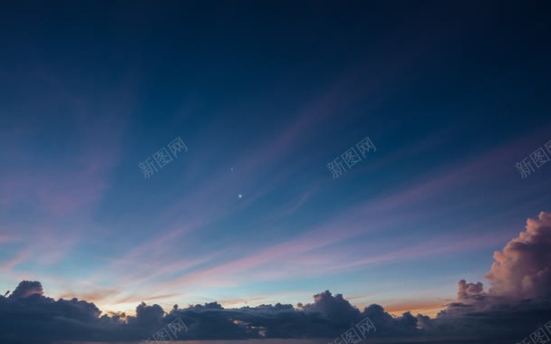 星星天空日落唯美背景