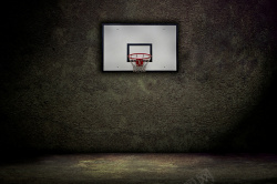 夜晚篮球场简约大气篮球场广告高清图片