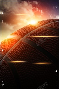 黑色炫酷大气篮球比赛海报背景背景