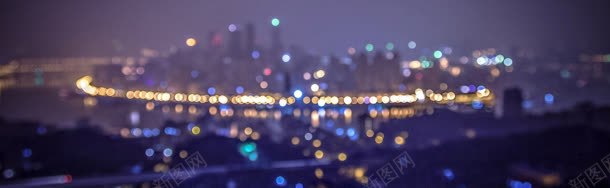 城市夜景虚化banner壁纸jpg设计背景_新图网 https://ixintu.com 朦胧 玻璃磨砂 色彩 虚化