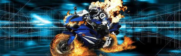 摩托车与火焰jpg设计背景_新图网 https://ixintu.com 光 摩托车 火焰 蓝色背景