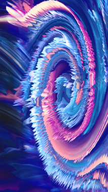 迷幻3D蓝色漩涡创意大气高端发布会年底聚会H5背景