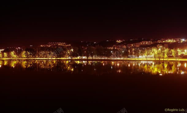 夜晚灯光城市安静背景