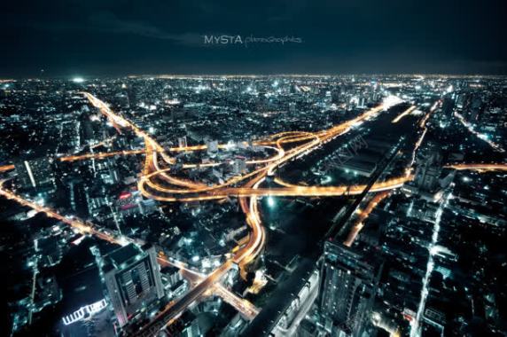 流光夜晚现代都市背景