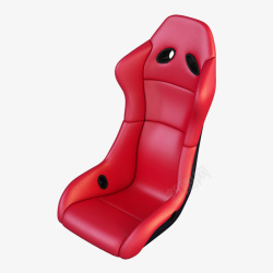 皮质炫酷红色赛车座椅素材