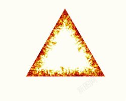 燃烧的边框创意三角形火焰边框高清图片