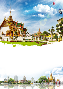 泰国旅游产品广告海报背景背景