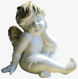 小孩雕塑漂亮雕塑天使小孩高清图片