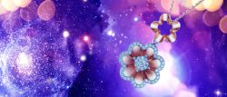 淘宝冲上云霄项链珠宝背景高清图片