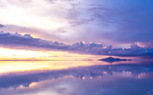 紫色海面天空环境渲染背景
