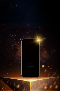 iphone上市发布会ppt炫酷黑金iPhone8手机震撼上市宣传高清图片