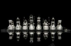 水晶的国际象棋水晶国际象棋高清图片