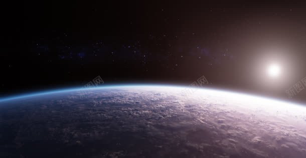 紫色阳光星空地球jpg设计背景_新图网 https://ixintu.com 地球 星空 紫色 阳光