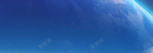 蓝色天空光环海报背景背景