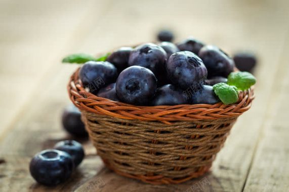 篮子里的蓝莓背景