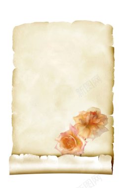 牛皮纸与花朵背景背景