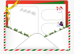 冬日贺卡圣诞节雪人信封信件高清图片