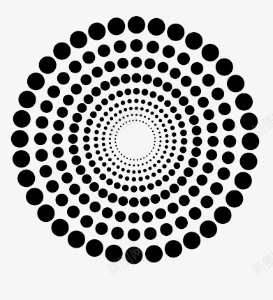 圆点png免抠素材_新图网 https://ixintu.com 几何图形 圆圈 素描 黑白图案