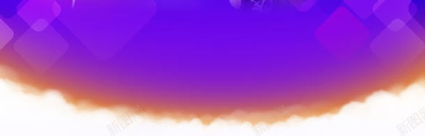 紫色天空白云游戏海报背景