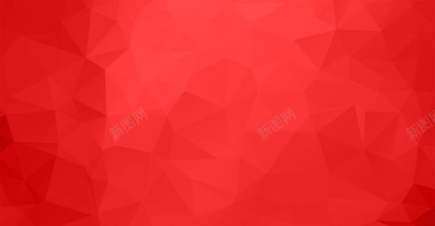 红色三角形立体海报背景