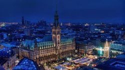 欧洲城市夜景欧洲城市建筑景观夜景高清图片