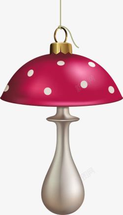 圆点蘑菇白色圆点装饰粉色蘑菇灯高清图片