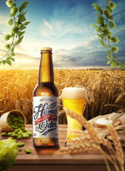 金麦海报金麦啤酒宣传海报高清图片