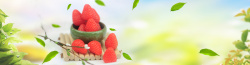 草莓汁海报夏日草莓水果清新海报背景高清图片