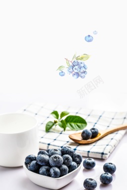 进口食品水果蓝莓背景背景