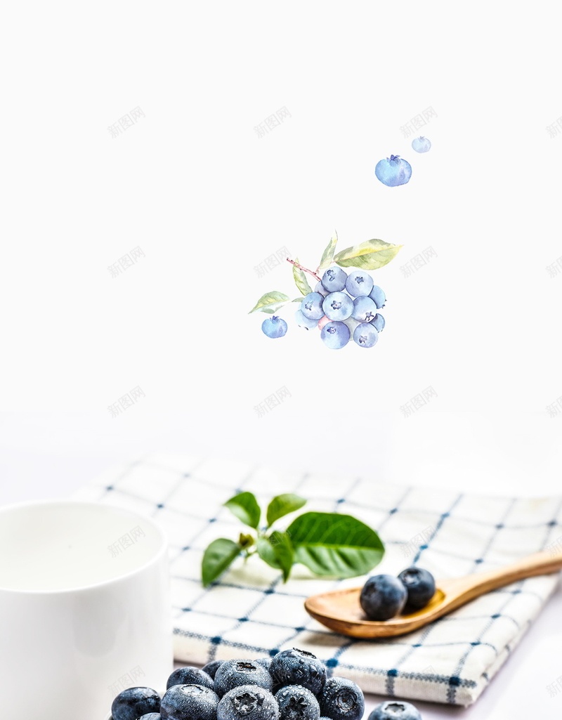 进口食品水果蓝莓背景psd设计背景_新图网 https://ixintu.com PSD源文件 PSD素材 分层文件 树叶 水果 背景模板 背景海报 背景素材 蓝莓 进口水果 进口食品 高清背景