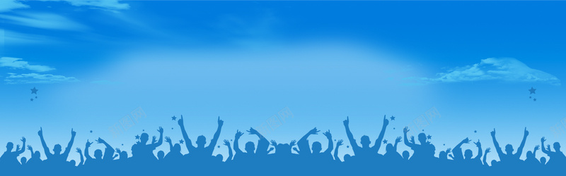 音乐节天猫海报背景psd设计背景_新图网 https://ixintu.com 人群 促销 天猫海报背景 欢呼 海报banner 激情 狂欢 蓝色 音乐节