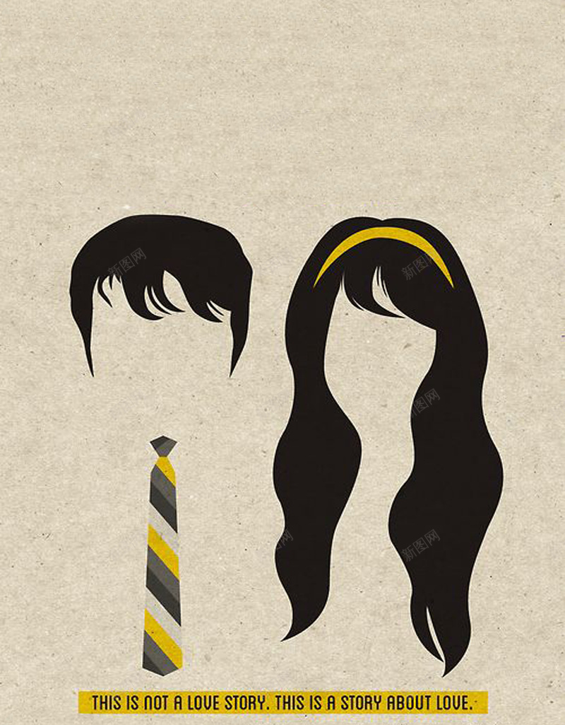 男女发型背景psd设计背景_新图网 https://ixintu.com 发型 开心 纸纹 纹理 质感 领带