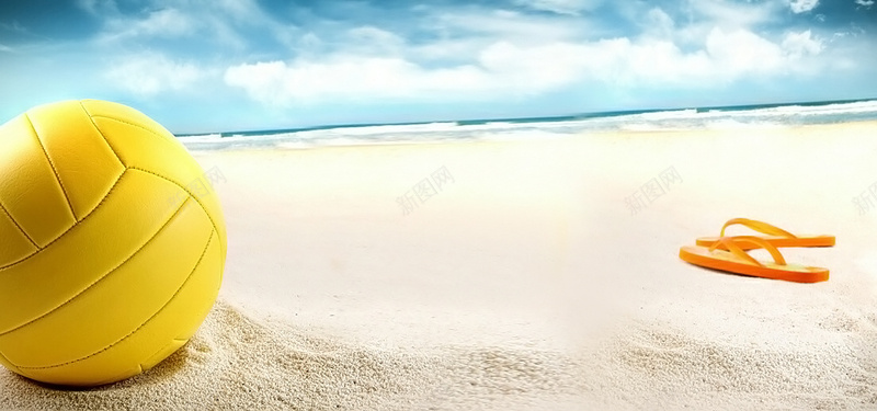 海边沙滩背景jpg_新图网 https://ixintu.com 排球沙滩背景 摄影 海报banner 风景