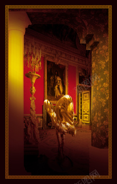 创意典雅宫廷油画背景摄影图片