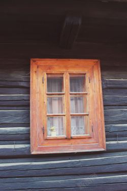 木屋窗户背景素材