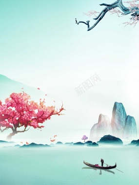 中国风清明节创意海报背景