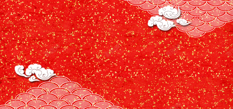 中国风红色喜庆淘宝海报背景背景