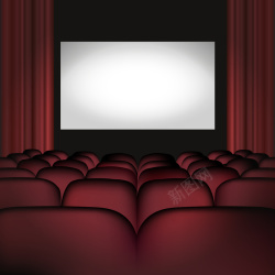 暗色电影低调奢华的剧院宣传背景矢量图高清图片