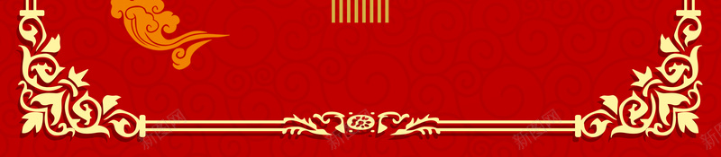 新年新春背景psd设计背景_新图网 https://ixintu.com 中国风 唯美 商务 国际 地区 庆祝 海报背景素材 红色 花纹 边框 金色