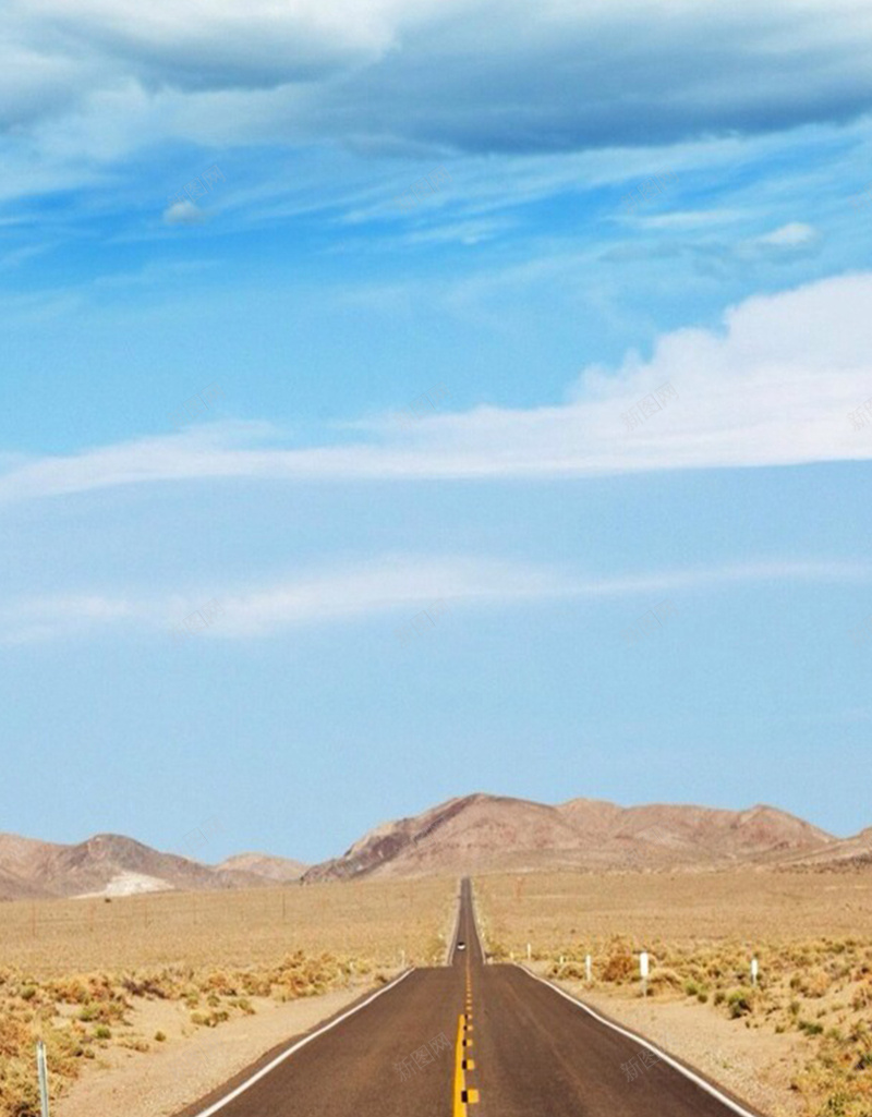 荒漠中的道路H5背景jpg_新图网 https://ixintu.com H5素材 天空 摄影 荒凉 荒凉的山 荒漠 道路 风景