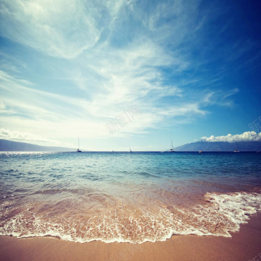 阳光海岸沙滩背景摄影图片