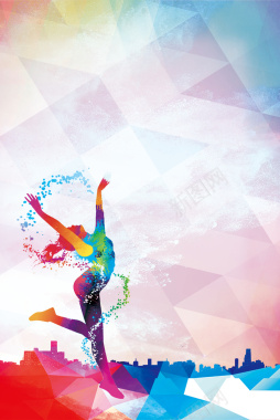 创意跳舞运动海报背景