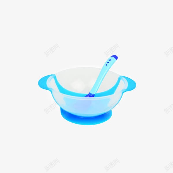 安配儿童餐具套装蓝色png免抠素材_新图网 https://ixintu.com 产品实物 宝宝碗