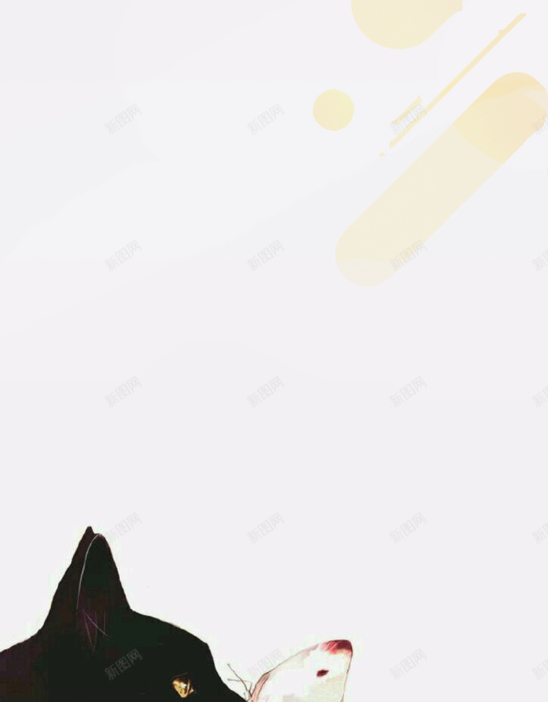 卡通猫咪背景psd设计背景_新图网 https://ixintu.com 卡通 卡通H5素材 卡通素材 手绘 浪漫 猫咪 童趣 蝴蝶 黑色