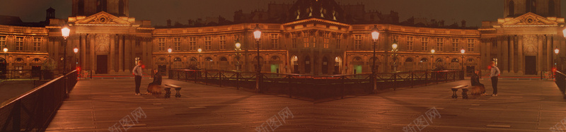 古典的欧式家建筑banner背景摄影图片