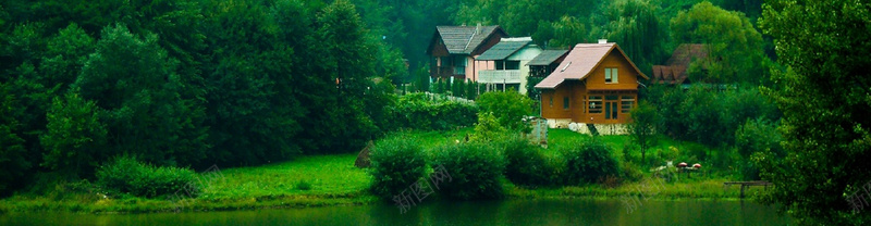 自然清新背景psd_新图网 https://ixintu.com 建筑 房屋 摄影 海报banner 清新 绿色 自然 风景