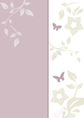 粉紫色蝴蝶花卉纹理海报背景矢量图背景